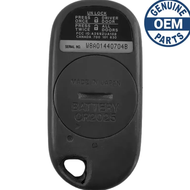 1998 Acura CL Remote FCC ID: A269ZUA108 PN: 72147-SY8-A03