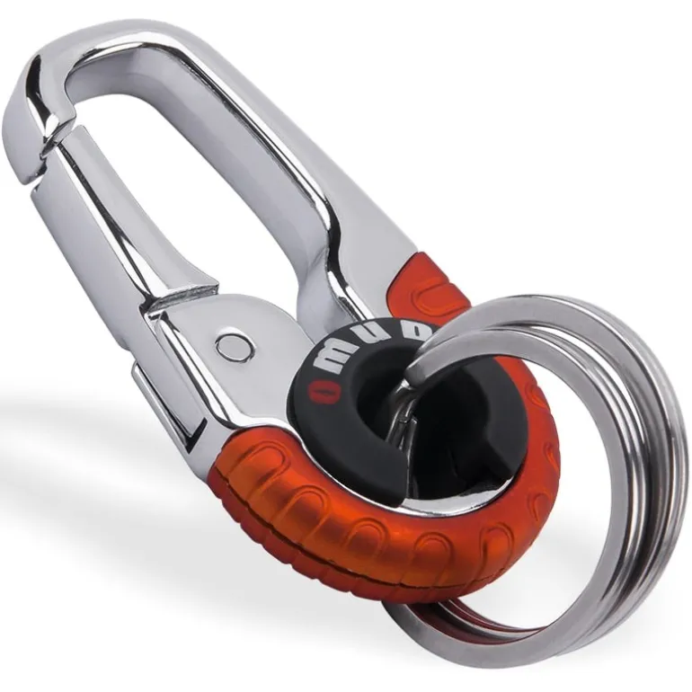 Car keychain with metal key ring climbing style