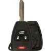 Chrysler Dodge Jeep Remote Head Key Replacement Case fits M3N65981772 M3N5WY72XX OHT692427AA OHT692713AA 4 Skinny Buttons