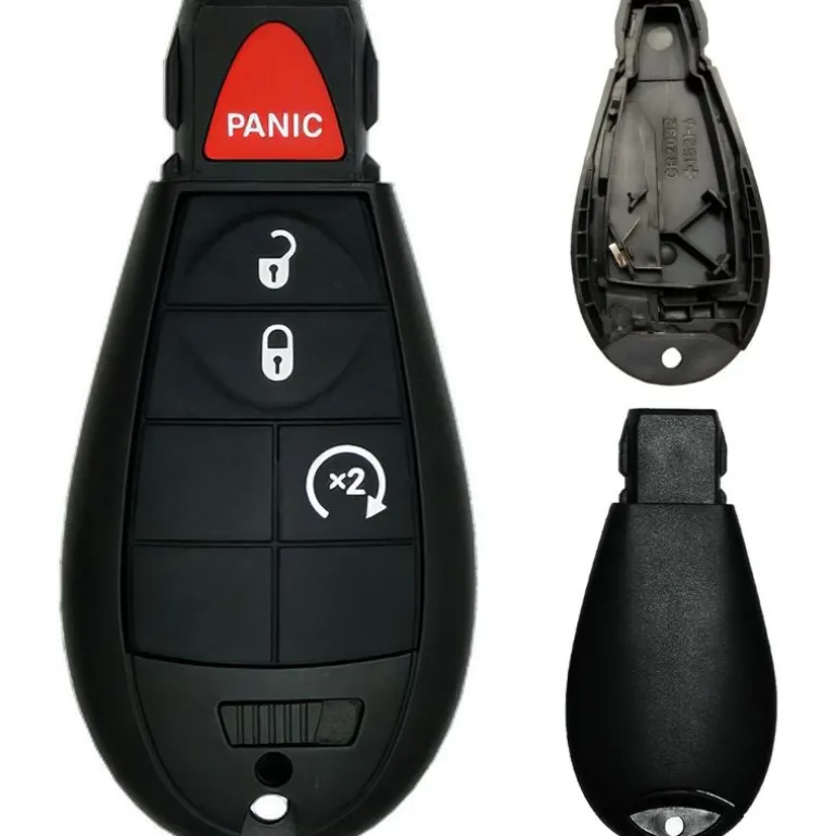 Chrysler/Dodge/Jeep/VW Fobik 4 Button Replacement Case with Remote Start FCC ID: IYZ-C01C / M3N5WY783X