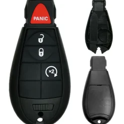 Chrysler/Dodge/Jeep/VW Fobik 4 Button Replacement Case with Remote Start FCC ID: IYZ-C01C / M3N5WY783X