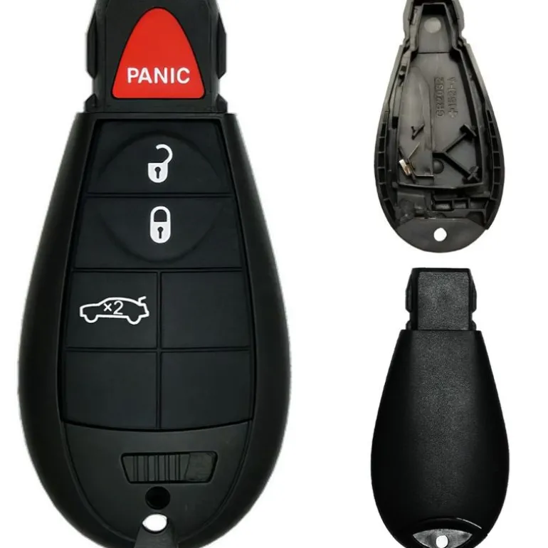 Chrysler/Dodge/Jeep/VW Fobik 4 Button Replacement Case with Trunk FCC ID: IYZ-C01C / M3N5WY783X