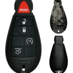 Chrysler/Dodge/Jeep/VW Fobik 5 Button Replacement Case with Remote Start FCC ID: IYZ-C01C / M3N5WY783X