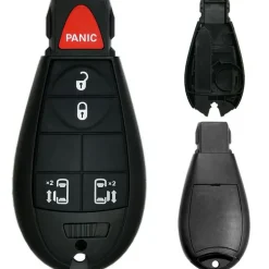 Chrysler/Dodge/Jeep/VW Fobik 5 Button Replacement Case with Sliding Doors FCC ID: IYZ-C01C / M3N5WY783X
