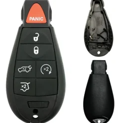 Chrysler/Dodge/Jeep/VW Fobik 6 Button Replacement Case with Remote Start FCC ID: IYZ-C01C / M3N5WY783X