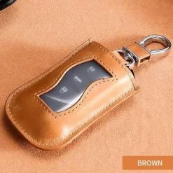 Key Fob Leather Tote To Protect Remote or Re-Attach To Keychain