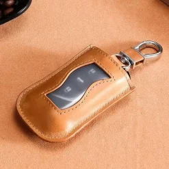 Key Fob Leather Tote To Protect Remote or Re-Attach To Keychain