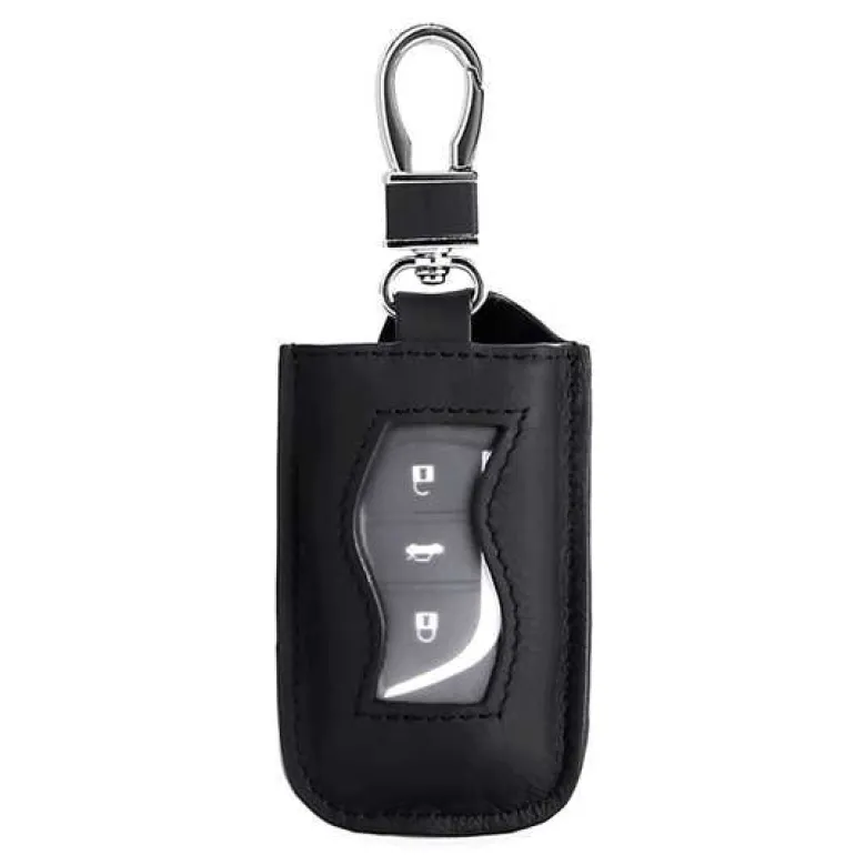 Key Fob Leather Tote To Protect Remote or Re-Attach To Keychain