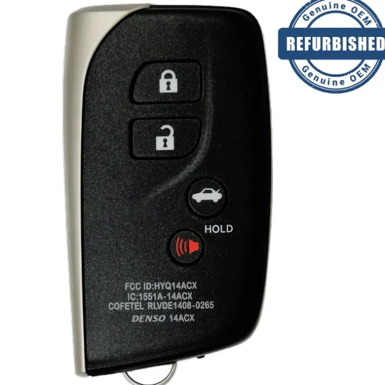 2016 Lexus LS460 Smart Key Fob PN: 89904-50N10, 89904-50K80