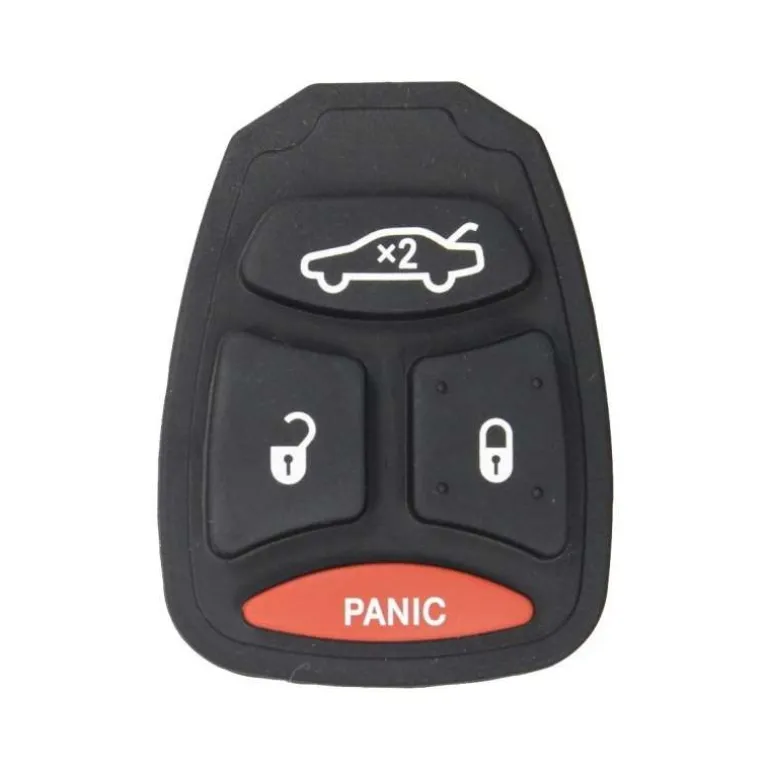 Replacement Button Pad for 4 Button Remotes with FCC ID KOBDT04A