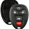 Replacement Case and Button Pad fits GM PN:22733524 5 Button Remote