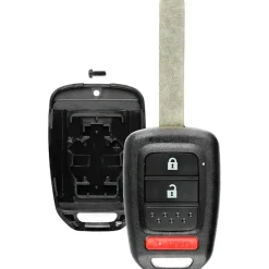 Replacement Case and Button Pad fits Remote Head Keys MLBHLIK6-1T 3 Button