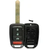 Replacement Case and Button Pad fits Remote Head Keys MLBHLIK6-1T 4 Button