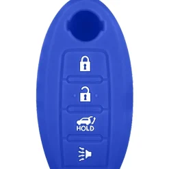 Silicone Key Fob Cover For Nissan 4 Buttons Smart Key Remote