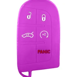 Silicone Protective Key Fob Cover For Jeep/Dodge/Chrysler 5 Buttons Smart Key Remote