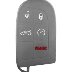 Silicone Protective Key Fob Cover For Jeep/Dodge/Chrysler 5 Buttons Smart Key Remote