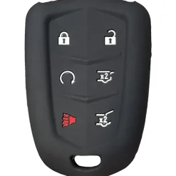 Silicone Protective Key Fob Cover For Cadillac 6 Buttons Regular Remote