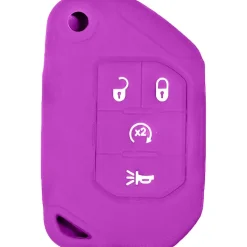 Silicone Protective Key Fob Cover For Jeep 4 Buttons Flipkey Remote