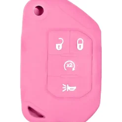 Silicone Protective Key Fob Cover For Jeep 4 Buttons Flipkey Remote